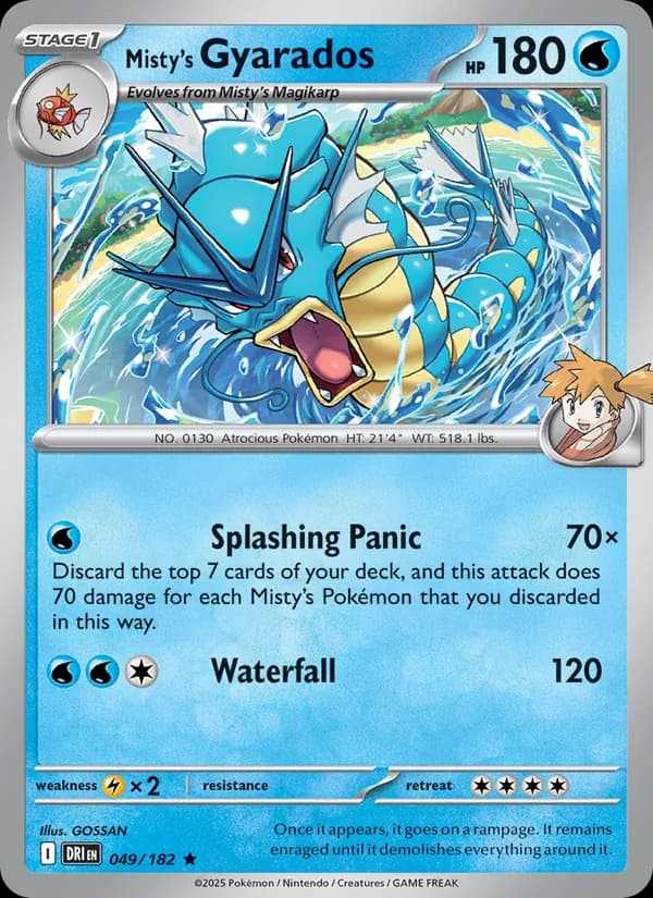 Misty's Gyarados card in English