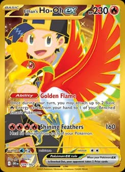 Ethan's Ho-Oh ex card in English
