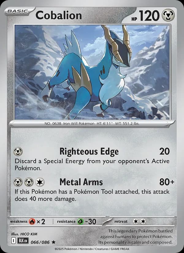 Cobalion card in English