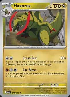 Haxorus card in English