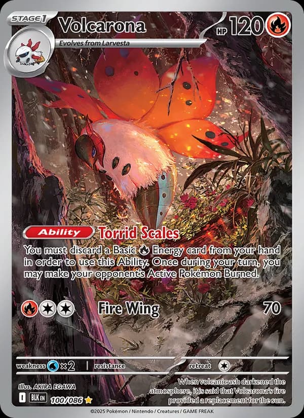 Volcarona card in English
