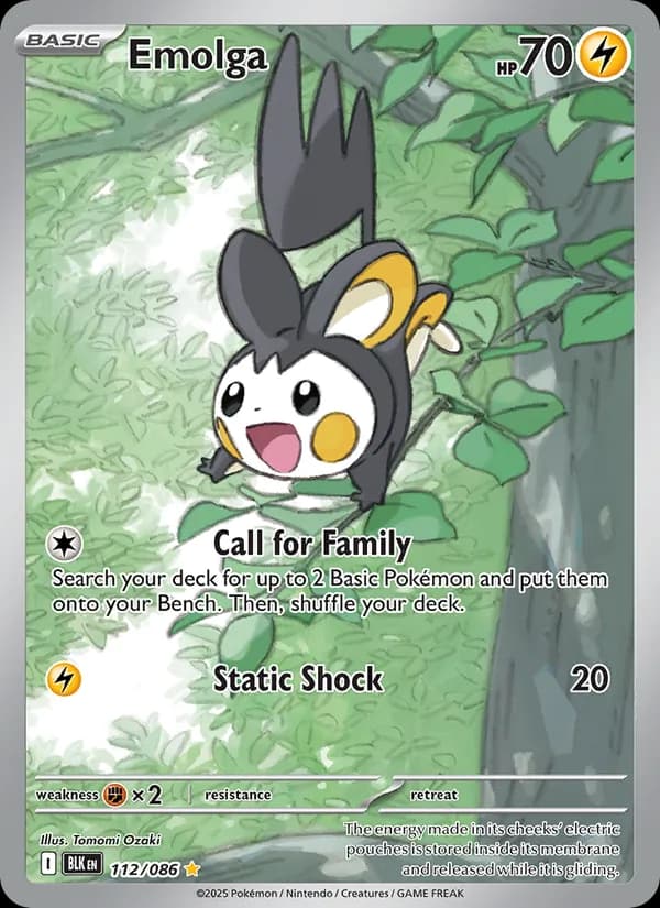 Emolga card in English