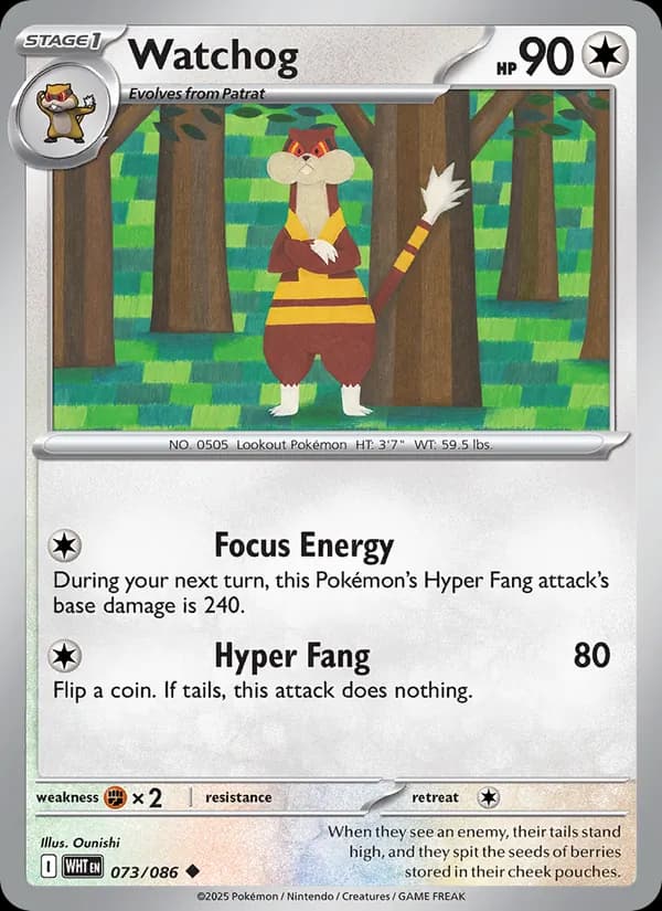 Watchog card in English
