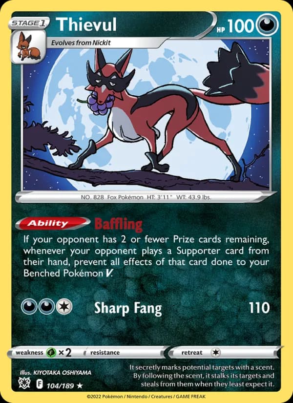 Thievul card in English