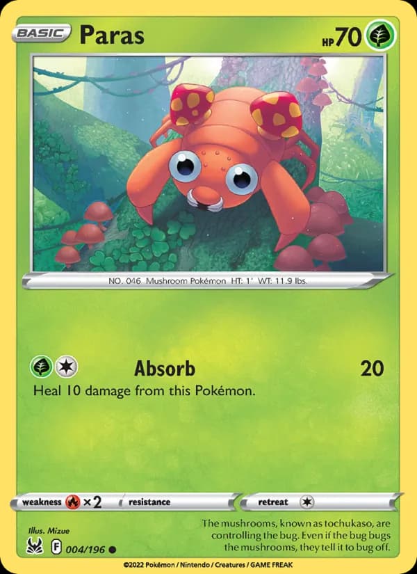 Paras card in English