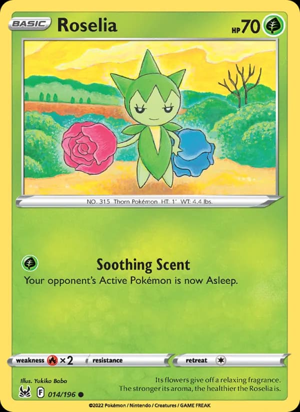 Roselia card in English