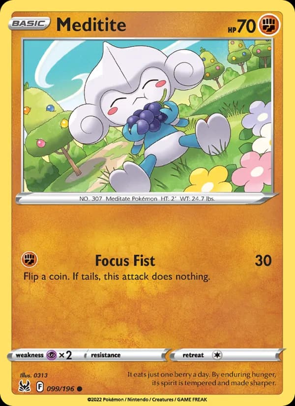 Meditite card in English