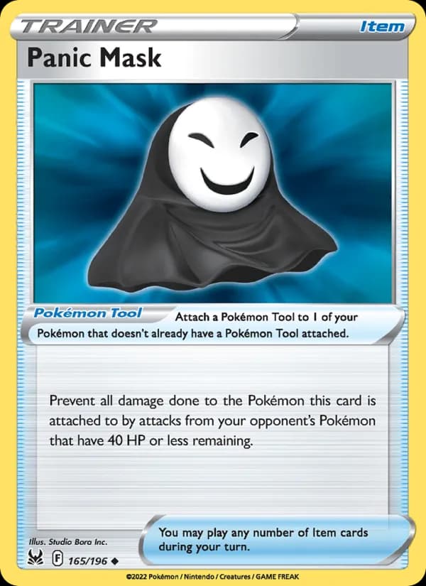 Panic Mask card in English