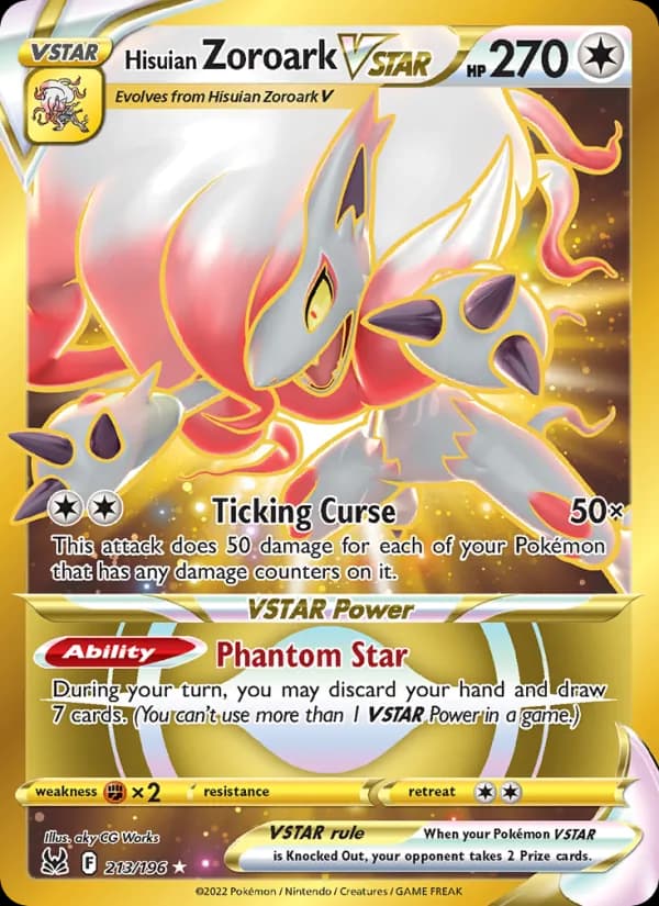 Hisuian Zoroark VSTAR card in English