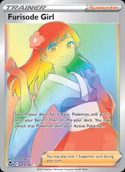 Furisode Girl card in English