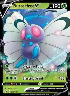 Butterfree V card in English