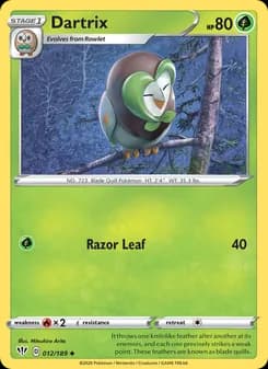 Dartrix card in English
