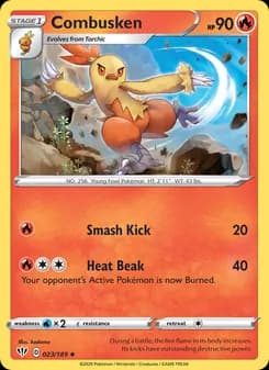 Combusken card in English