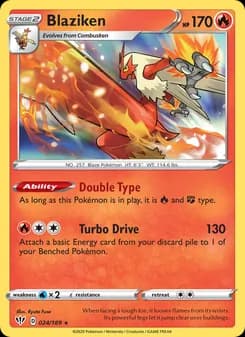 Blaziken card in English