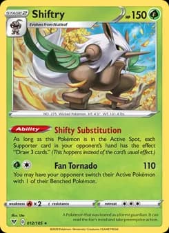 Shiftry card in English