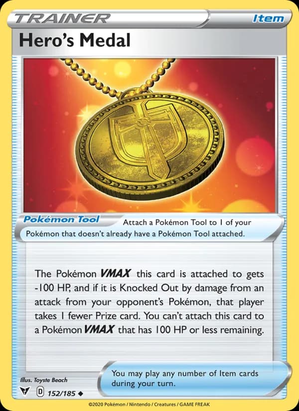 Hero's Medal card in English