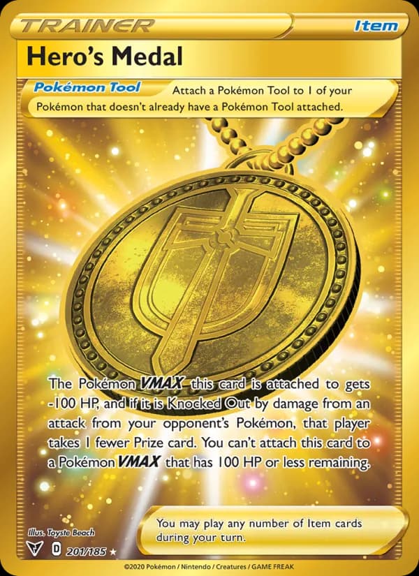 Hero's Medal card in English