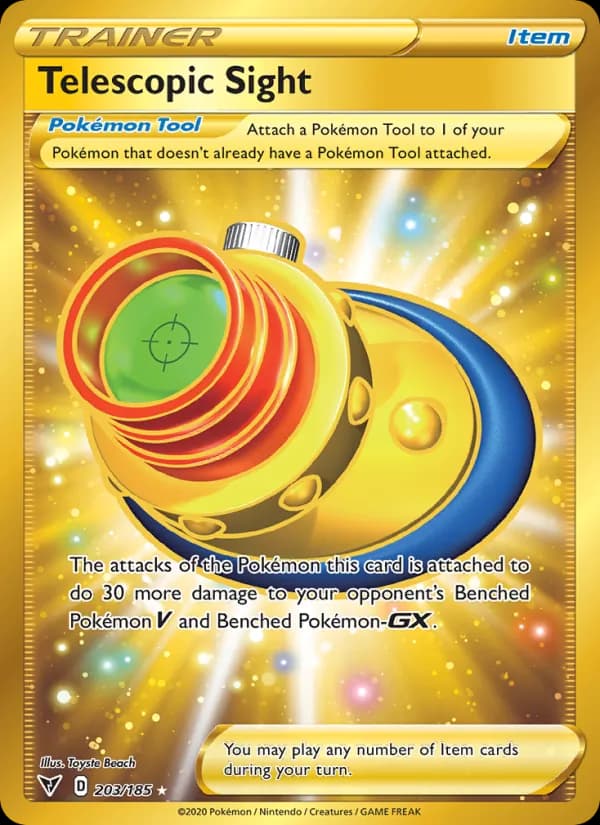 Telescopic Sight card in English