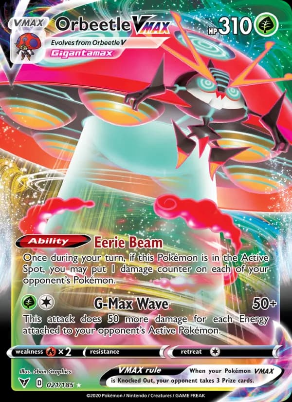 Orbeetle VMAX card in English