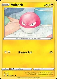 Voltorb card in English