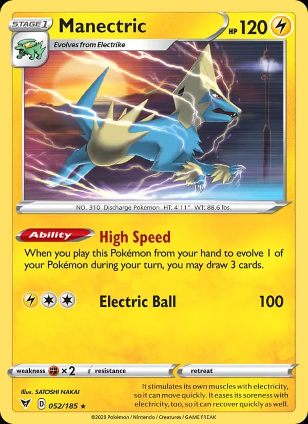 Manectric card in English