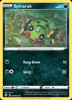 Spinarak card in English