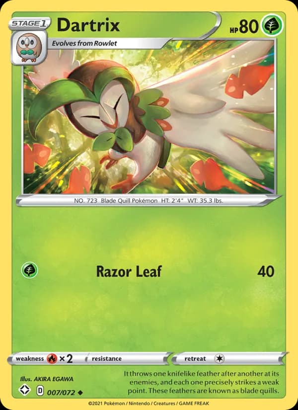 Dartrix card in English