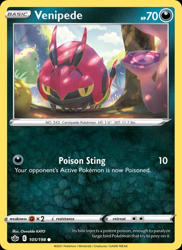 Venipede card in English