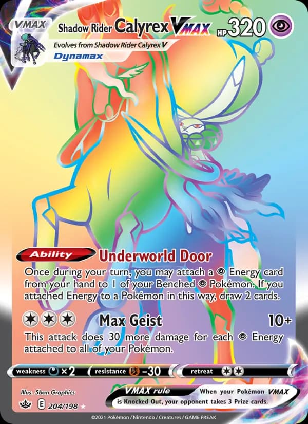 Shadow Rider Calyrex VMAX card in English