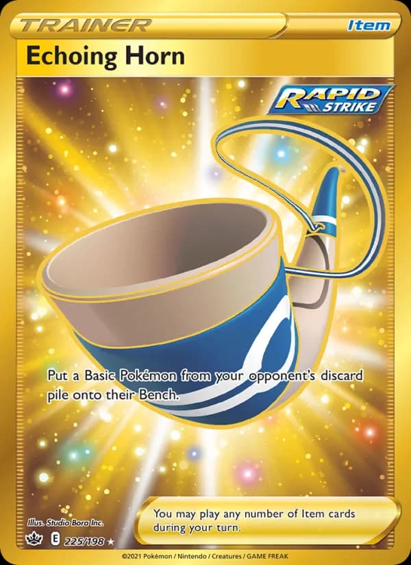 Echoing Horn card in English