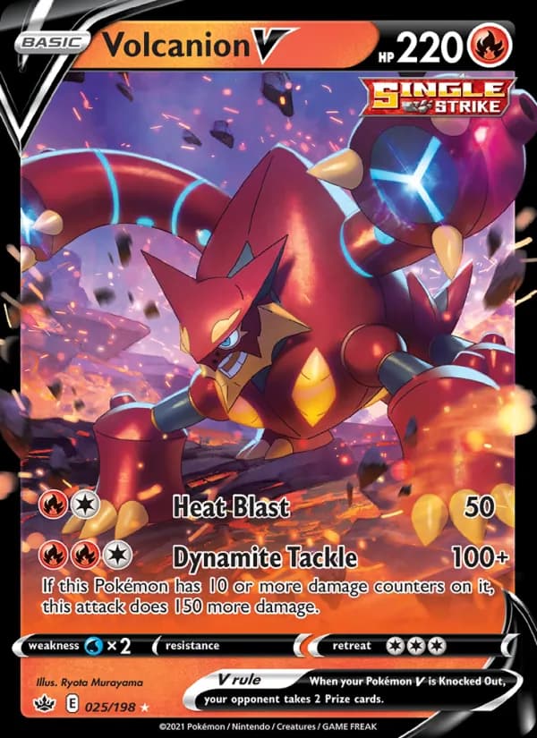 Volcanion V card in English