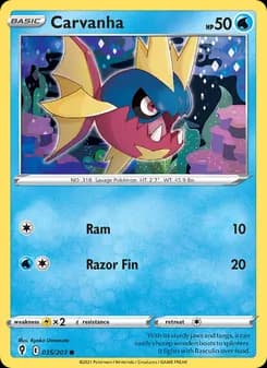 Carvanha card in English