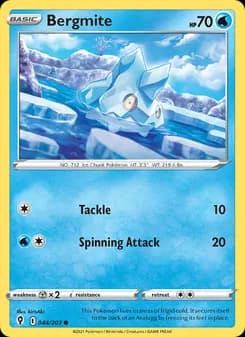Bergmite card in English