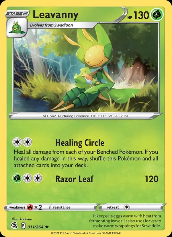 Leavanny card in English