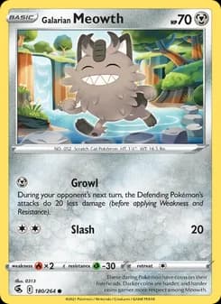 Galarian Meowth card in English