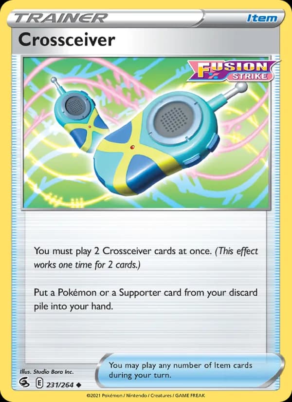 Crossceiver card in English