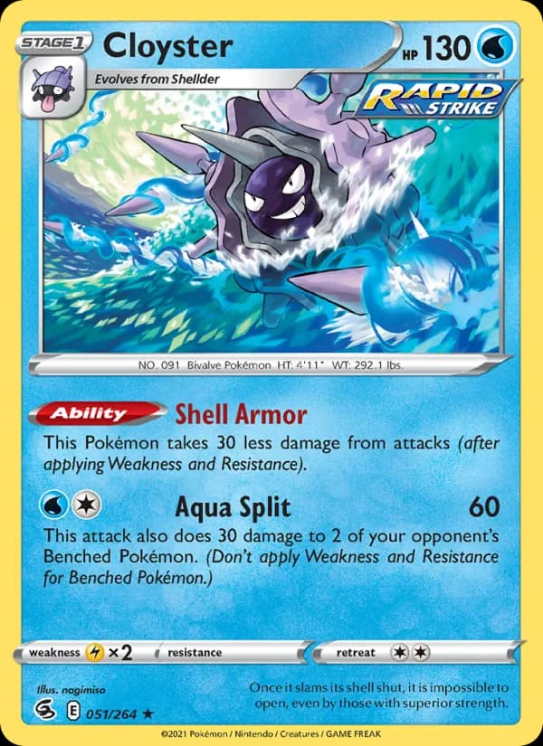 Cloyster card in English