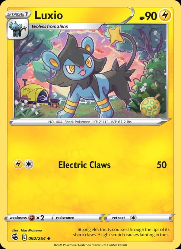 Luxio card in English