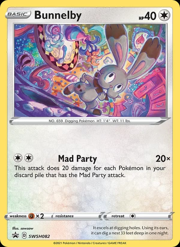 Bunnelby card in English