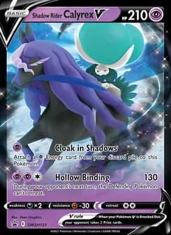 Shadow Rider Calyrex V card in English