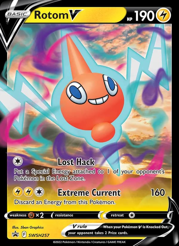 Rotom V card in English