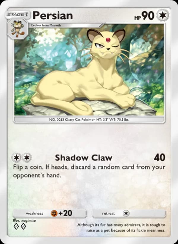 Persian card in English