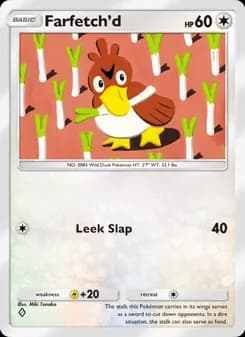 Farfetch'd card in English