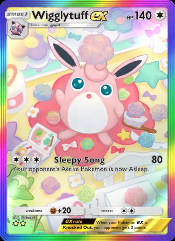Wigglytuff ex card in English