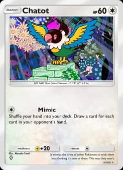 Chatot card in English