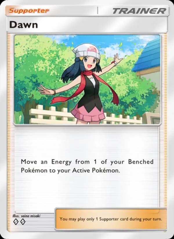 Dawn card in English