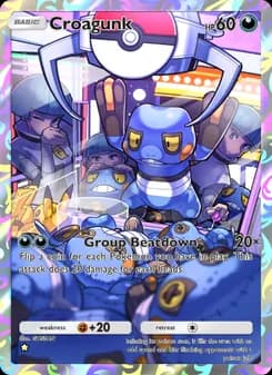 Croagunk card in English