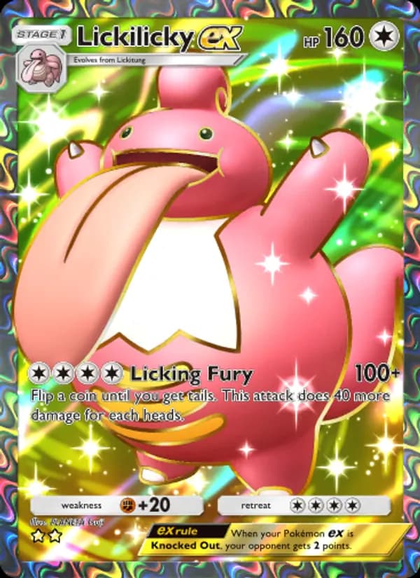 Lickilicky ex card in English