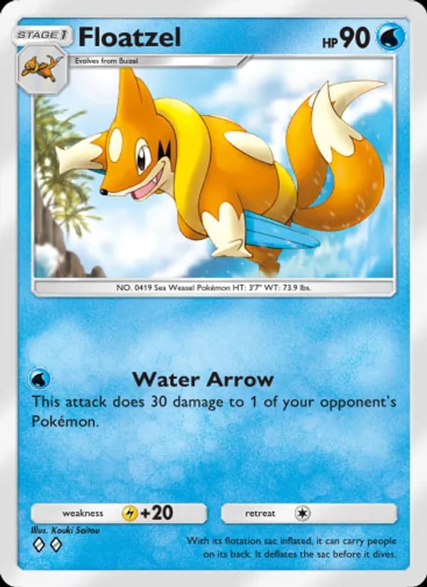 Floatzel card in English