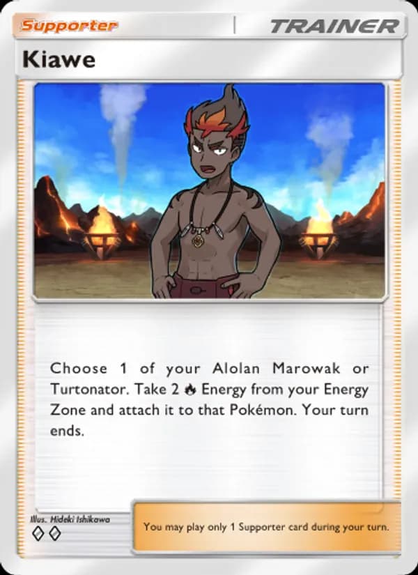 Kiawe card in English